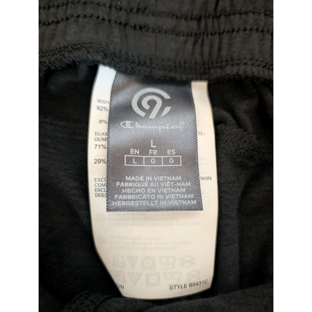 Champion Ebony Heather Mens Black Cold Weather Jogger Pants B9431C Size L NEW - Picture 5 of 7